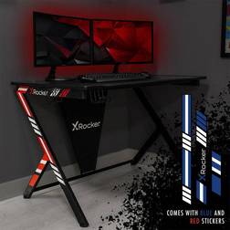 X-Rocker Ocelot Gaming Desk â Blue and in Red, Steel